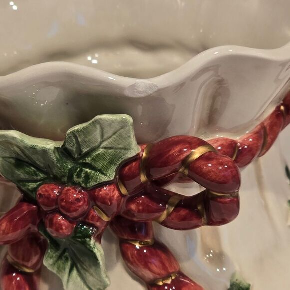 Vintage 1990 Fitz and Floyd 2 Qt Pitcher Old World Christmas Collectible - Picture 3 of 8